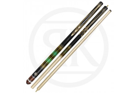 Кий 3-х составной Алмаз, черный граб/белый граб/ясень, 5-запилов