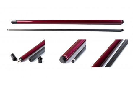 Кий / снукер 2-pc "Winner Carbon - 006" (красно-черный)