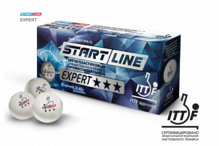 Мячи Start line EXPERT V40+ 3* (ITTF) (10 шт)