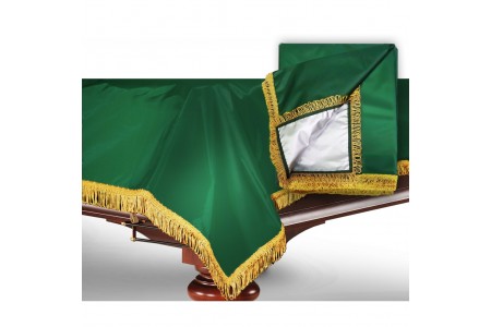 Чехол С Влагостойкой Пропиткой, Для Бил/Стола 9ф, С Бахромой, Цвет - Зеленый