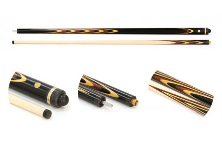 Кий для русского бильярда 2-pc "Классика" (падук, лимонник, граб) 19 запилов, инкрустация