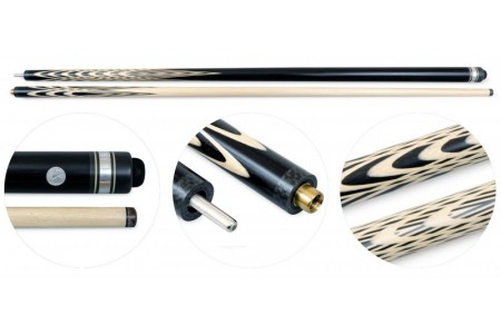 Кий / пирамида 2-pc "Тюльпан" (черный граб, граб)