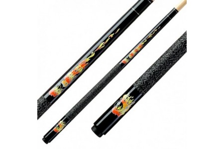 Кий / пул 2-pc "Kids Classic Flames CF-01" (черный) 123 cm с оплеткой ирландский лен