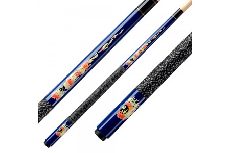Кий / пул 2-pc "Kids Classic Flames CF-01" (синий] 123 cm с оплеткой ирландский лен