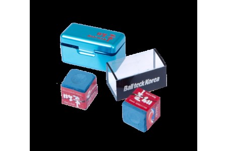 Мел «Ball teck PRO II» (2 шт, в бирюзовой металлической коробке) синий